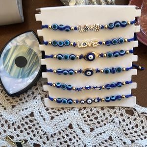 🧿 EVIL EYE BUNDLE of hair clip with 6 bracelets 🧿BN complete protection. !